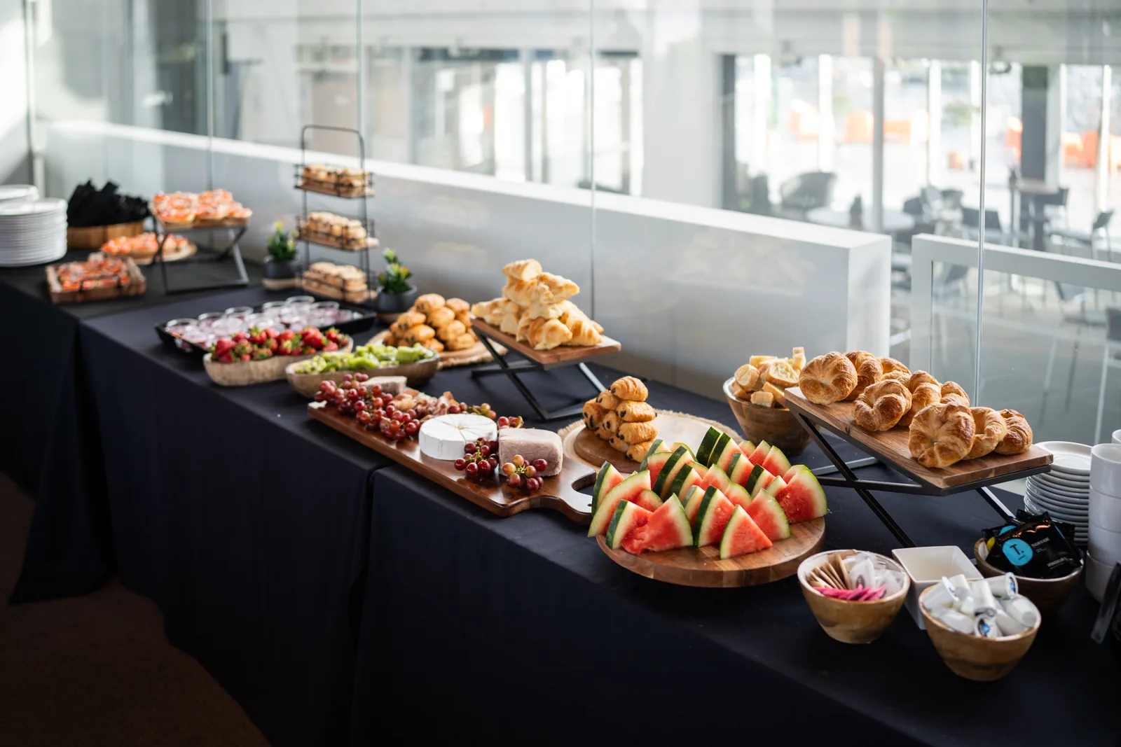 Buffet coordonné pour une journée de conférence