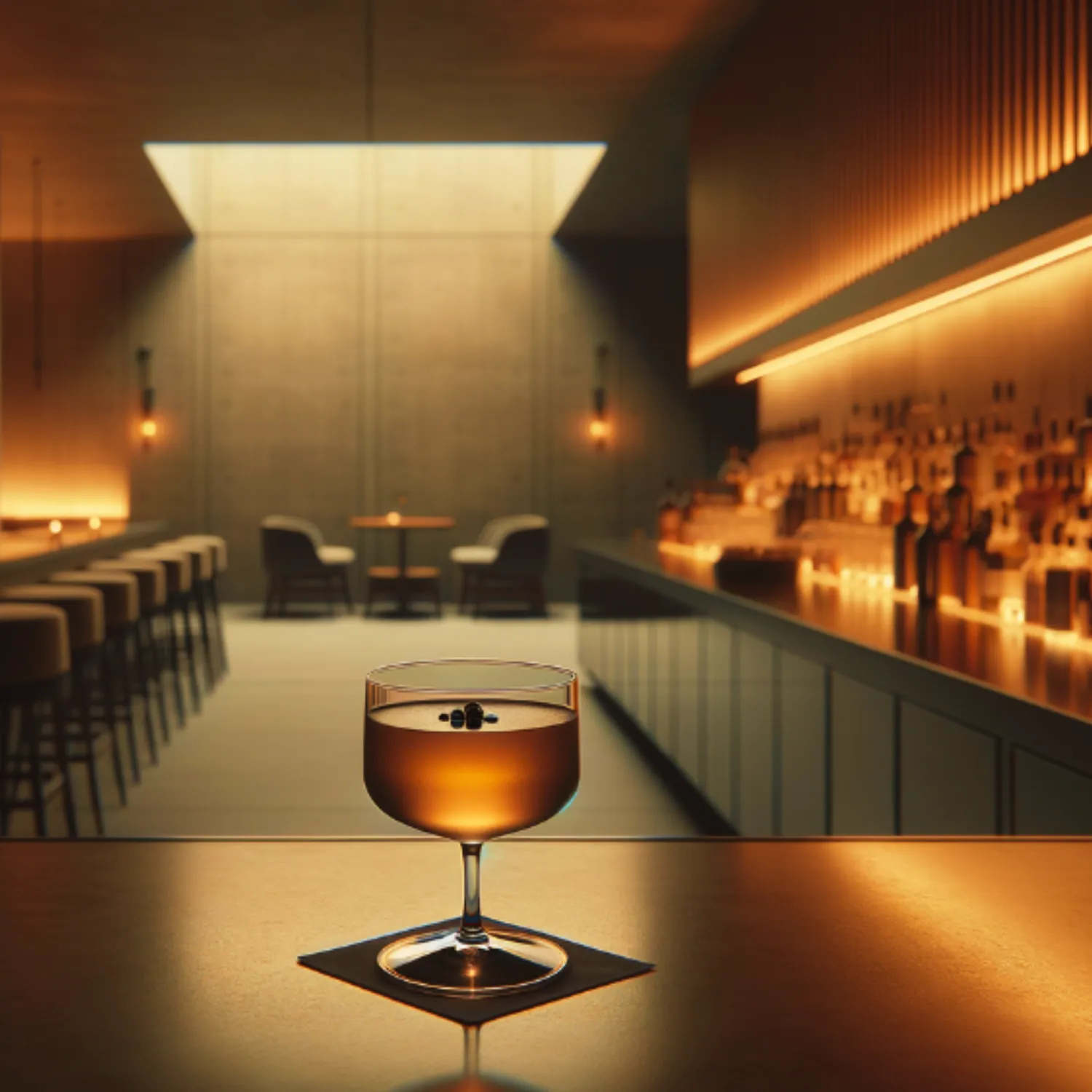 Cocktail dans un bar élégant