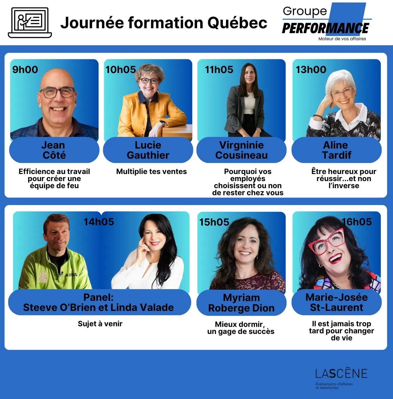 Programme de la Journée formation Québec du Groupe Performance